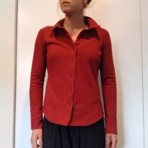 Cute cut button down fleece